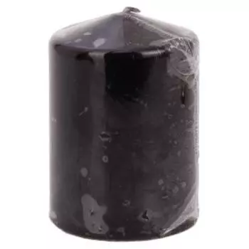 Свеча-столбик, 7х10 см, черный