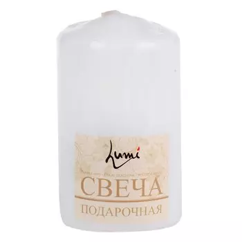 Свеча-столбик, 7х12 см, белый