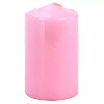 Свеча-столбик, 7х12 см, легкий розовый