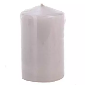 Свеча-столбик, 7х12 см, серый