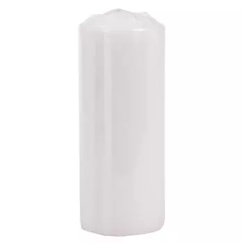 Свеча-столбик, 7х18 см, белый