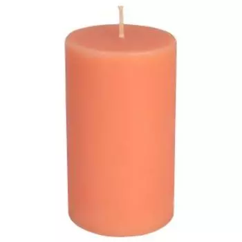 Свеча-столбик гладкий, 6х10 см, персик