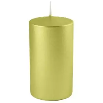 Свеча-столбик Kukina Raffinara лакированная, 5х10 см, золото