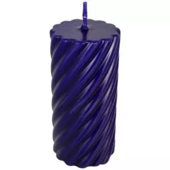 Свеча-столбик Kukina Raffinata Виток, 5х10 см, фиолетовая