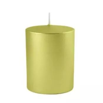 Свеча-столбик лакированная, 4х6 см, золото