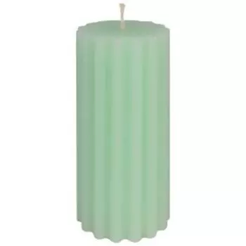 Свеча-столбик с большими гранями, 5х10 см, мята