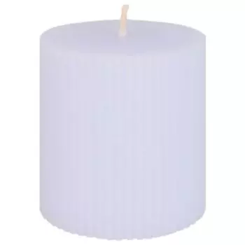 Свеча-столбик с маленькими гранями, 7х8 см, лаванда