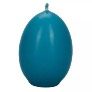 Свеча Яйцо пасхальное, голубой, парафин, 5 часов