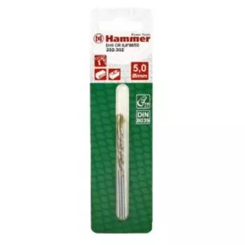 Сверло Hammer Flex 202-302 DR CR 5, 0мм*85/50мм камень, DIN8039, HRC