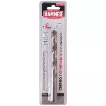 Сверло Hammer Flex 202-522 DR CO, 13 мм, 151 мм, кобальт, DIN338, HRC65-70