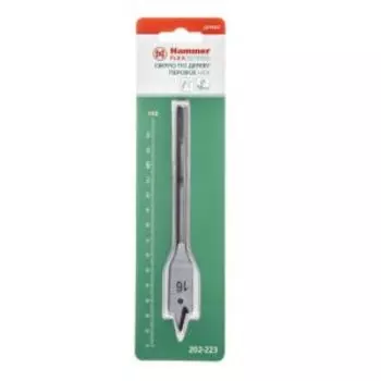 Сверло перовое по дереву Hammer Flex 202-223 DR WD SP, 16 мм, 152 мм