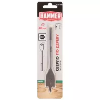 Сверло перовое по дереву Hammer Flex 202-225 DR WD SP, 20 мм, 152 мм