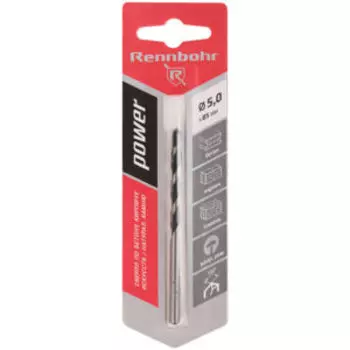 Сверло по бетону Rennbohr Power, цилиндрический хвостовик, 5х85 мм