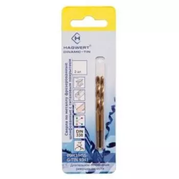 Сверло по металлу HAGWERT Dinamic титановое, 1,5х40мм, 2шт
