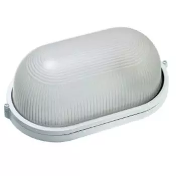 светильник банный НПП-60w овальный без решетки IP54 белый