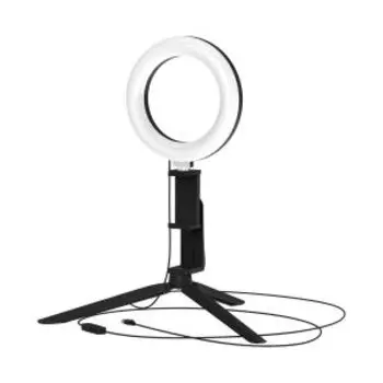 Светильник кольцевой Gauss Ring Light, 10 Вт, 600 Лм, 3000-6500K, USB, IP20, пульт