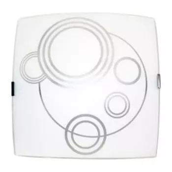 Светильник настенно-потолочный Элетех Галактика, 30.5х30 см, Е27, 60 Вт, матовый белый