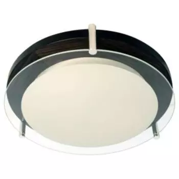 Светильник настенно-потолочный круглый Элетех Полесье, 30 см, Е27, 40 Вт, венге