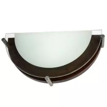 Светильник настенный полукруглый Элетех Полесье, 30 см, Е27, 40 Вт, венге