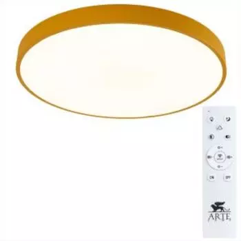 Светильник потолочный Arte Lamp Arena, LED, 80 Вт, 60 см, 2700-4500K, желтый, пульт