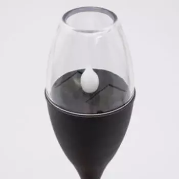 светильник садовый, d=6,3см, h=37см, черный, на солнечной батарее