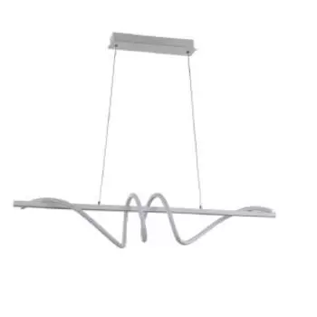 Светильник светодиодный Аурих, 108 Вт, пульт, 100 см, металл, силикон, белый