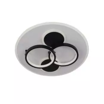 Светильник светодиодный Драйв, 120 Вт, пульт, 49 см, круги, металл, акрил, белый