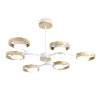 Светильник светодиодный FL51615/6, 42 Вт, 3000-6400K, 82.5 см, белый/светлое дерево