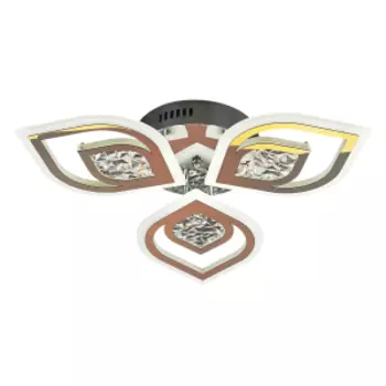 Светильник светодиодный LI-9801/3, 96 Вт, лепестки, пульт ДУ, хром