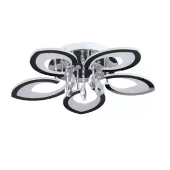 Светильник светодиодный Мадлен, 2х50 Вт, пульт, 65 см, хром, металл, акрил