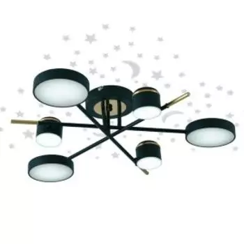 Светильник светодиодный XI-3231/6 BK+FGD, 99 Вт, проекция звездного неба, без пульта ДУ