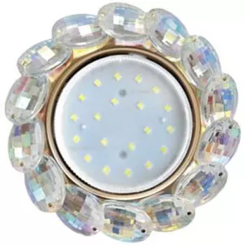 Светильник встраиваемый ECOLA, GX53, 56x125 мм, золотой