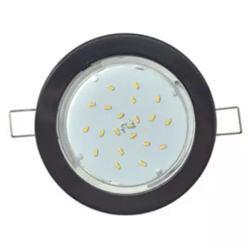 Светильник встраиваемый ECOLA легкий, GX53, 100х18 мм, черный