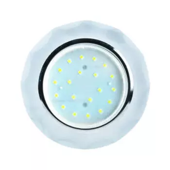 Светильник встраиваемый ECOLA, с подсветкой, GX53, 126х38 мм, матовый хром