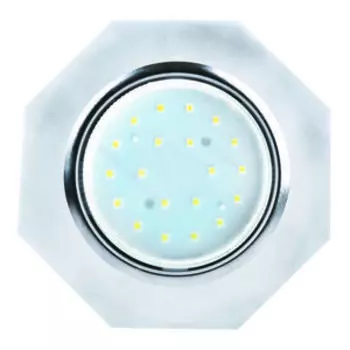 Светильник встраиваемый ECOLA, с подсветкой, GX53, 133х38 мм, матовый хром