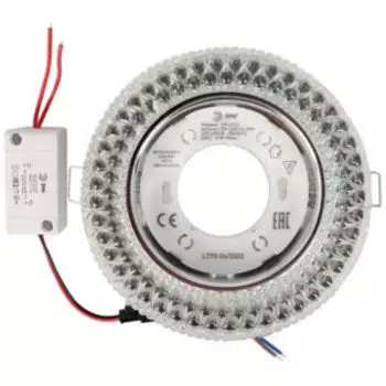 Светильник встраиваемый ЭРА dk LD23 со светодиодной панелью, GХ53, прозрачный