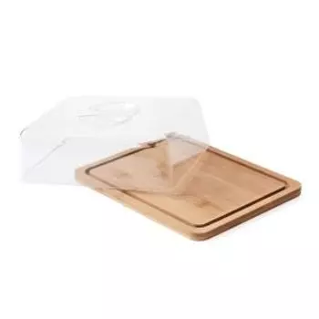 Сырница бамбуковая с крышкой Natura, 24 х 18 х 7 см