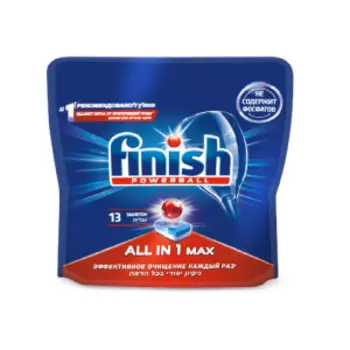таблетки для ПММ FINISH AIO, бесфосфатные, 13шт