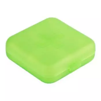 Таблетница, 4 секции, 6.5х6.5х2.1 см, в ассортименте