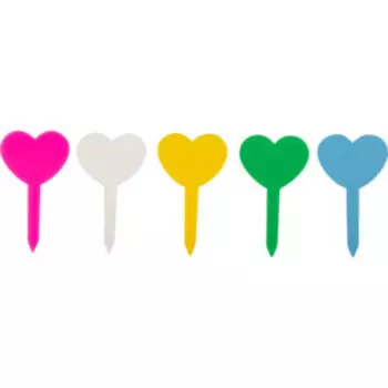 Таблички садовые Сердечки, 25 шт