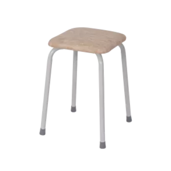 Табурет квадратный Пенёк крепкий 224, бежевое сиденье