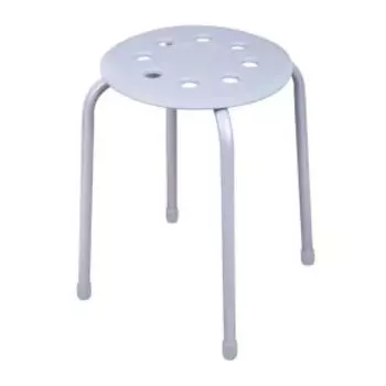 Табурет разборный Ника на 4 ножках, пластмассовый, серый