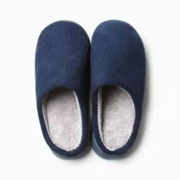 тапочки домашние мужские LOVELIFE 028, размер 44-45, синий, ЭВА/кор.флис/велюр, 100%п/э, з/н