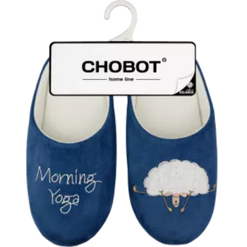 Тапочки домашние женские Home Line Morning yoga, р. 39-40, синий, текстиль, з/н