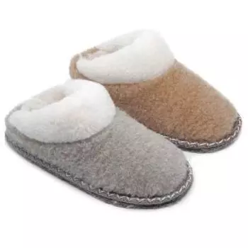 Тапочки домашние женские Lucky Land Флокс, размер 37, мех, закрытый нос, в ассортименте