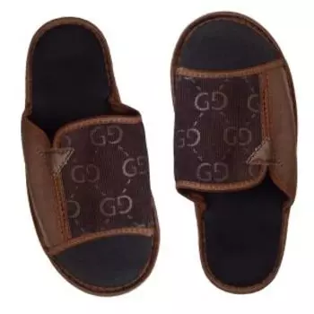 Тапочки домашние женские Siberia Home №29, размер 43, о/н, текстиль, коричневый/черный