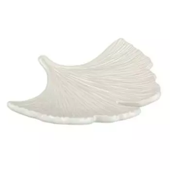 тарелка декоративная Gingko, размер: 21х16см, белый