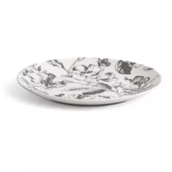 Тарелка десертная Crystar Botanica, 19 см, фарфор, серый