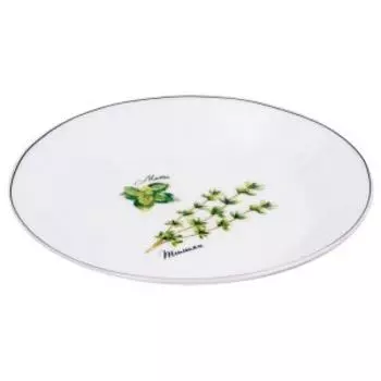 Тарелка десертная Гербарий, 19,1 х 2 см, опаловое стекло