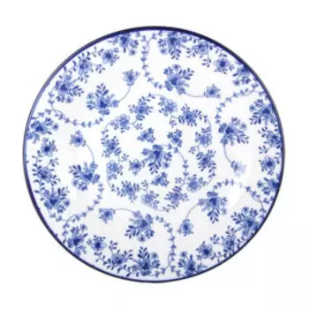 Тарелка десертная Голубой ситец, 20 см, фарфор